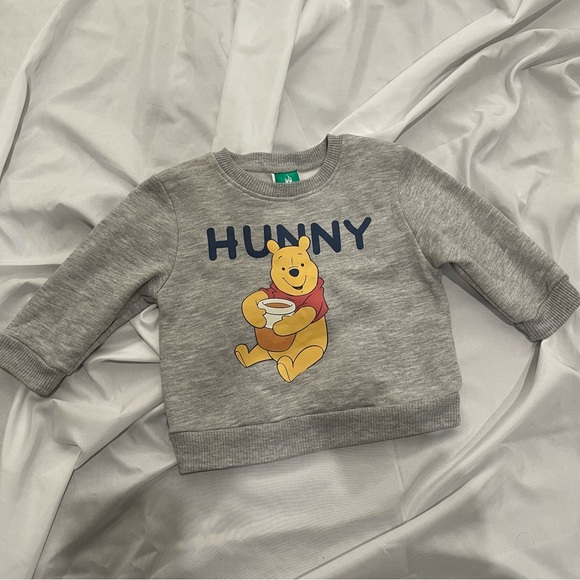 Disney Gray Hunny Winnie the Pooh Sweatshirt - Picture 1 of 4